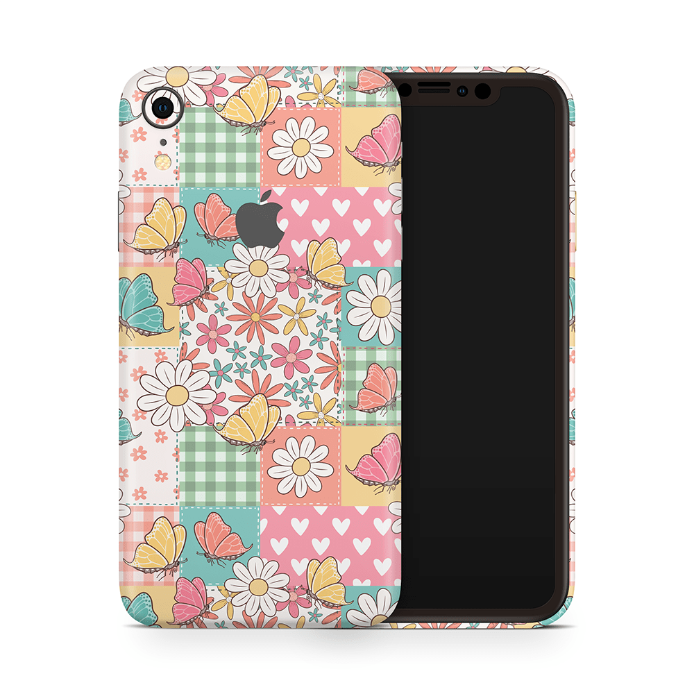 Butterfly Patchwork Apple iPhone Decal Skins