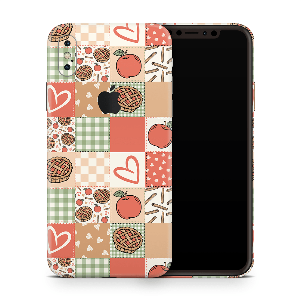 Cozy Pie Patchwork Apple iPhone Decal Skins