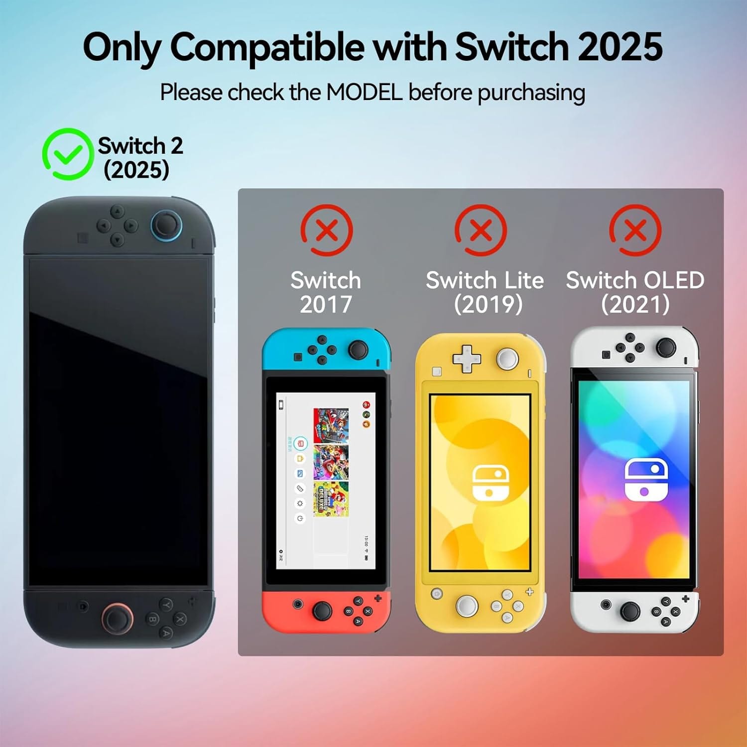 Geek Share Transparent Protective Case for Switch 2